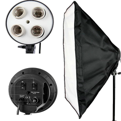 Luz continua Socket para 4 bombillos