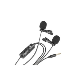 Micrófono Boya BY-M1DM – Doble micrófono de solapa para entrevistas nítidas