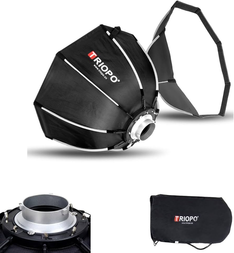 Softbox Octabox de armado rápido con Montura Bowens Triopo K2