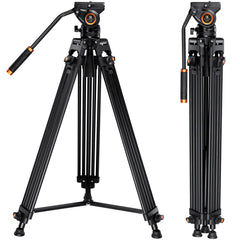 Trípode de Video Profesional K&F Concept VA3-BV20-DV con Cabezal Fluido