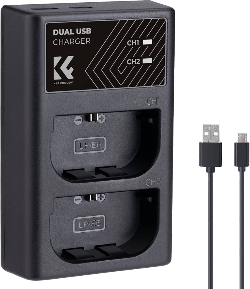 Cargador Doble para Baterías Canon LP-E6